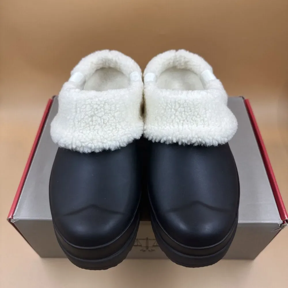 Hunter “Play Sherpa Insulated Clog” Women’s (Black) Slip On Rubber Shoe Size 7
